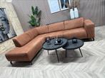 ZGAN Industriële Cognac Hoekbank - 275 x 210, Ophalen, 250 tot 300 cm, Stoer Industrieel Hoekbank Cognac Kwaliteit, -