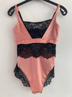 Prachtige roze zwart body 75D Noir Hunkemöller zga nieuw, Noir, Ophalen of Verzenden, Roze, Body of Korset