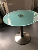 Glazen bijzzettafel, Huis en Inrichting, Minder dan 55 cm, Gebruikt, Rond, Glas