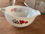 Vintage Pyrex Kom met Rozenmotief - Antiek Schaal, Ophalen of Verzenden
