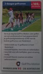 Postcodeloterij bon 95 Golfcursus, Tickets en Kaartjes, Kortingsbon, Overige typen, Eén persoon