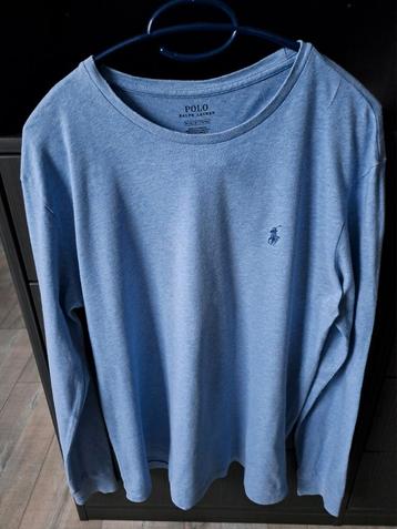 Shirt longsleeve lange mouwen Polo Ralph Lauren blauw M beschikbaar voor biedingen