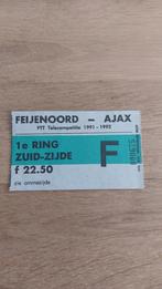 kaart, FEIJENOORD-AJAX 2-0,                    seizoen 91/92, Overige typen, Gebruikt, Feyenoord, Verzenden