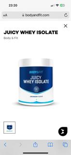 Body & fit juicy whey isolatie, Sport en Fitness, Gezondheidsproducten en Wellness, Poeder of Drank, Ophalen of Verzenden, Zo goed als nieuw