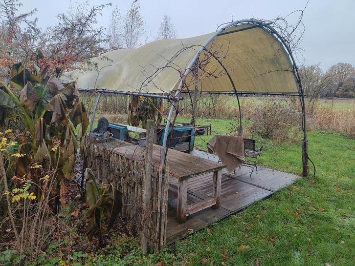 Overkapping / stretchtent, Tuin en Terras, Overkappingen, Zo goed als nieuw, Tuinpaviljoen, Ophalen