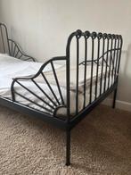 IKEA Minnen Meegroeibed - Zwart Metaal, Ophalen, Verstelbaar, Eenpersoons, Zwart