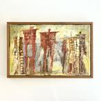 olieverf SCHILDERIJ vintage Scandinavisch Hans Sørensen 1972, Ophalen of Verzenden