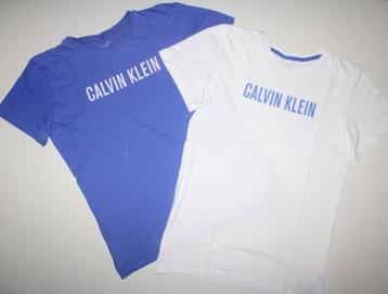 Calvin Klein set/2 t-shirt maat 164 wit en blauw beschikbaar voor biedingen