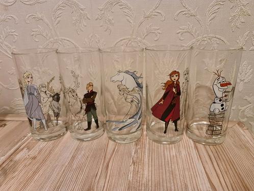 Set van 5 longdrinkglazen Frozen 2, Verzamelen, Glas en Borrelglaasjes, Zo goed als nieuw, Bierglas, Ophalen of Verzenden