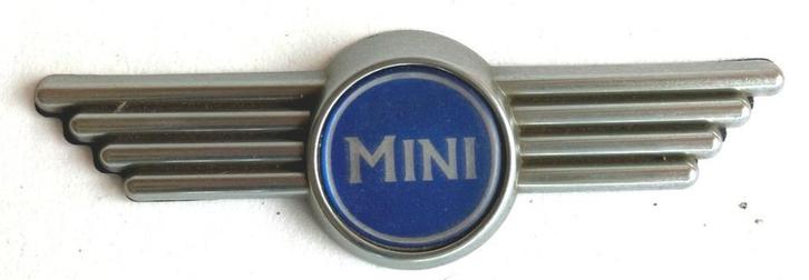 Motorkap badge blauw Classic Mini., Auto diversen, Auto-accessoires, Gebruikt, Ophalen