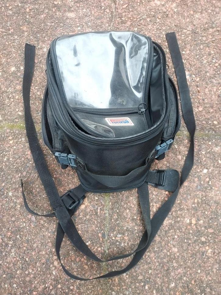 Famsa Tanktas zwart universeel 2-delig Honda XRV 650 750 XLV, Motoren, Accessoires | Koffers en Tassen, Gebruikt, Verzenden