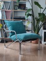 Nette vintage buisframe fauteuil uit de jaren 70, Huis en Inrichting, Fauteuils, Ophalen of Verzenden, Gebruikt, 75 tot 100 cm