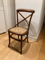 Eetkamerstoel met rieten zitting, Gebruikt, Bruin, Ophalen of Verzenden, Eén