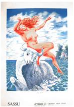 # Aligi Sassu # " Godin "/ Fraaie Retro Vintage Litho/Handg., Ophalen of Verzenden