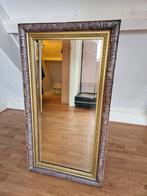 Grote Vintage Facet Geslepen Spiegel, Ophalen, Gebruikt, Rechthoekig, 100 tot 150 cm