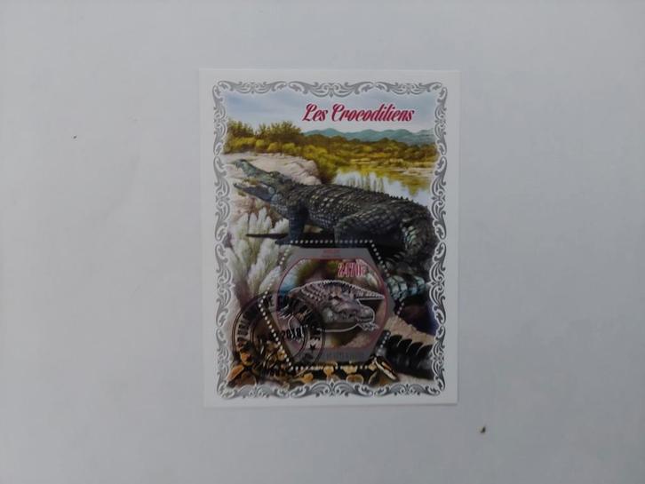 262 Motief, Reptiel, Reptielen, Krokodil, Krokodillen, Postzegels en Munten, Postzegels | Thematische zegels, Gestempeld, Dier of Natuur