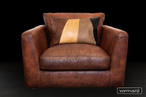 Waanzinnige Linteloo/Machalke design fauteuil, Huis en Inrichting, Fauteuils, Gebruikt, Leer, 100 tot 125 cm, 75 tot 100 cm, Ophalen of Verzenden