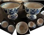 2 Delfts Blauw Schalen/kommen op voet, Ophalen of Verzenden