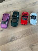 4 Maisto 1:24 model- Ferrari, Porsche, Jaguar, Lamborghini –, Ophalen of Verzenden, Zo goed als nieuw, Auto, Maisto