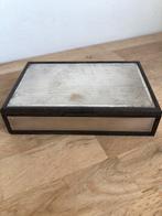 Vintage guilloche 800 Zilveren Sigaretten Doos, Ophalen of Verzenden, Zilver