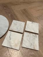 Marmeren Plateau & Onderzetters Set, Huis en Inrichting, Woonaccessoires | Onderzetters, Ophalen, Zo goed als nieuw, Glas of Kopje