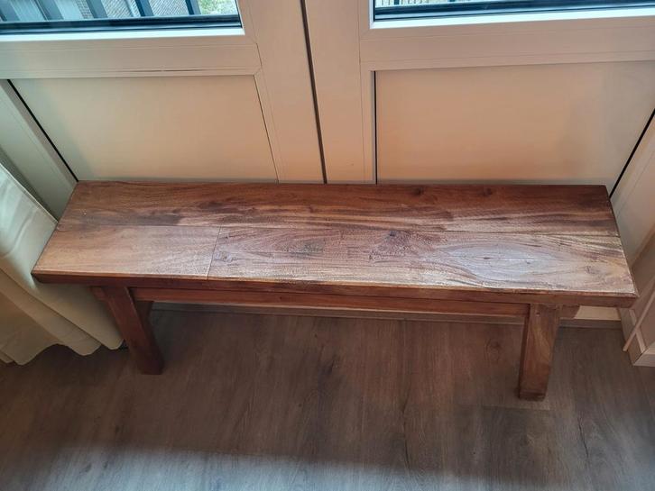 Bankje / bijzettafel Xenos - hout, Huis en Inrichting, Krukjes, Gebruikt, Hout, Ophalen