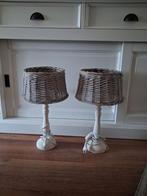 Twee mooie rieten lampjes, Huis en Inrichting, Ophalen, Gebruikt, Minder dan 50 cm