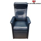 Sta Op Stoel Easysit Grijsblauw Groot, Huis en Inrichting, Fauteuils, Minder dan 50 cm, Gebruikt, Minder dan 75 cm, Leer