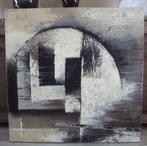 Schilderij, op canvas, vierkant, modern, abstract, 100x100cm, Huis en Inrichting, Ophalen, Zo goed als nieuw, Schilderij, 100 tot 125 cm