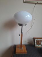 Zelfzame läreda tafellamp, Huis en Inrichting, Lampen | Vloerlampen, Ophalen, Zo goed als nieuw, Glas, Minder dan 100 cm