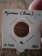 Myanmar (Burma) 10 pyas 1983, Postzegels en Munten, Ophalen of Verzenden, Losse munt, Zuid-Azië