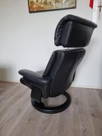 Relaxfauteuil - Verstelbaar, Ophalen, Zo goed als nieuw, Leer, 75 tot 100 cm