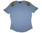 Prachtig licht blauw BURBERRY stretch shirt in maat M., Gedragen, Blauw, Burberry, Maat 38/40 (M)