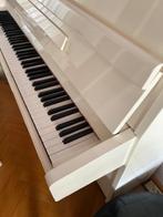Wit laqué akoestische Yamaha studiepiano, Muziek en Instrumenten, Piano's, Gebruikt, Wit, Ophalen of Verzenden, Piano