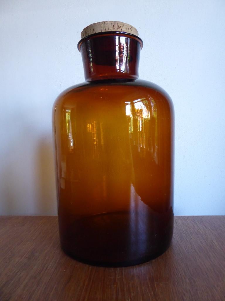bruine apothekers fles, Antiek en Kunst, Curiosa en Brocante, Ophalen of Verzenden