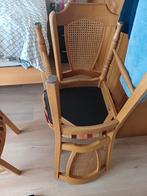 Set van 4 stoelen: 2 leer, 2 stof, Stof, Gebruikt, Overige kleuren, Klassiek