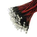 LED lampjes 12 volt, warm wit of rood (5 stuks), Overige merken, Gelijkstroom, Overige typen, Nieuw