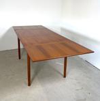 Teak verlengbare Deense eettafel, H. Sigh & Søns Møbelfabrik, 100 tot 150 cm, Teakhout, Zo goed als nieuw, Rechthoekig