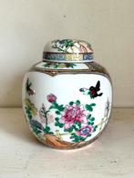 Vintage Chinese gemberpot met deksel 16 cm, Antiek en Kunst, Ophalen