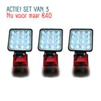 Led lamp bouwlamp 18V 1500 Lumen €15 pst   3 stuks €40.00, Denico.power@gmail.com, De van der Schuerenweg, Minder dan 50 watt