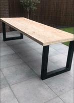 Steigerhout tafels met stalen X of U poten gratis levering, Ophalen of Verzenden, Nieuw, Rechthoekig, Hout