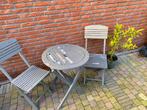 Te koop hardhouten bistro set, Ophalen of Verzenden, Gebruikt