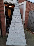 Houten kerstboom met verlichting op stroom, Diversen, Kerst, Ophalen, Zo goed als nieuw