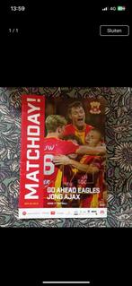 Go Ahead Eagles-Jong Ajax programma boekje, Ophalen of Verzenden, Zo goed als nieuw, Ajax, Boek of Tijdschrift