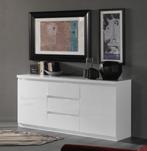 Dressoir Forever Hoogglans wit zwart marmer -AANBIEDING-, 150 tot 200 cm, Nieuw, Ophalen of Verzenden, Minder dan 100 cm
