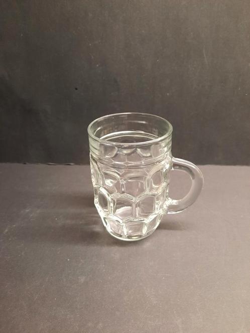 Bierpul van geperst glas, Verzamelen, Glas en Borrelglaasjes, Gebruikt, Bierglas, Ophalen of Verzenden