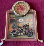 Harley Davidson free mechanic, wandbord met klok, Ophalen of Verzenden, Gebruikt, Motoren