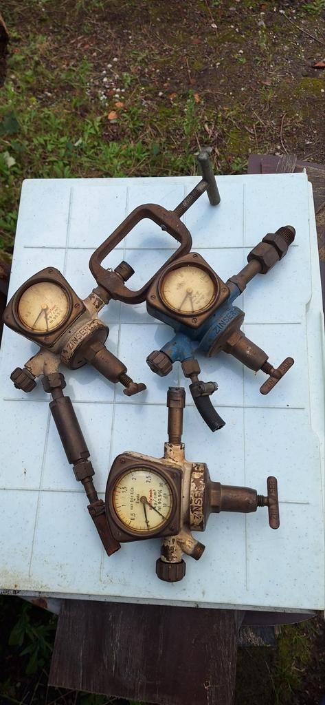 Vintage Zinser Gasdrukregelaars Van Gils & Co Breda, Antiek en Kunst, Antiek | Gereedschap en Instrumenten, Ophalen of Verzenden