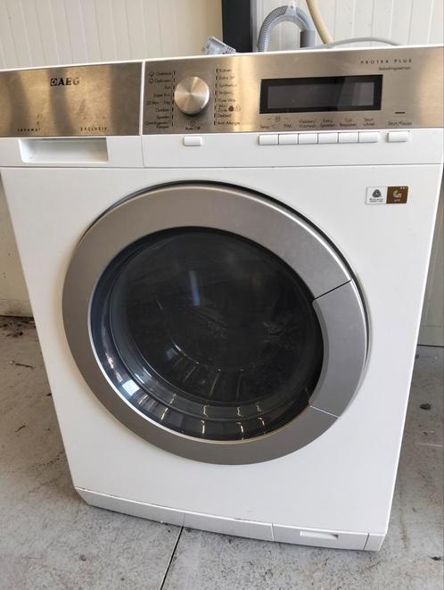 Aeg Protex plus wasmachine 8kg, Witgoed en Apparatuur, Wasmachines, Gebruikt, 8 tot 10 kg, 85 tot 90 cm, 1200 tot 1600 toeren