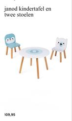 Kindertafel met 2 stoeltjes - Wit/Blauw, Ophalen, Gebruikt, Tafel(s) en Stoel(en)